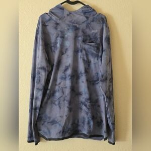 SixEightSix Blue Tie-Dye Long Sleeve Hoodie Size L